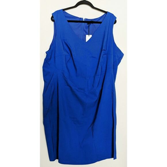 Modcloth (Liza Luxe) Inspired Entrepreneur Sheath Dress Cobalt Royal Blue 4X New - Picture 1 of 8